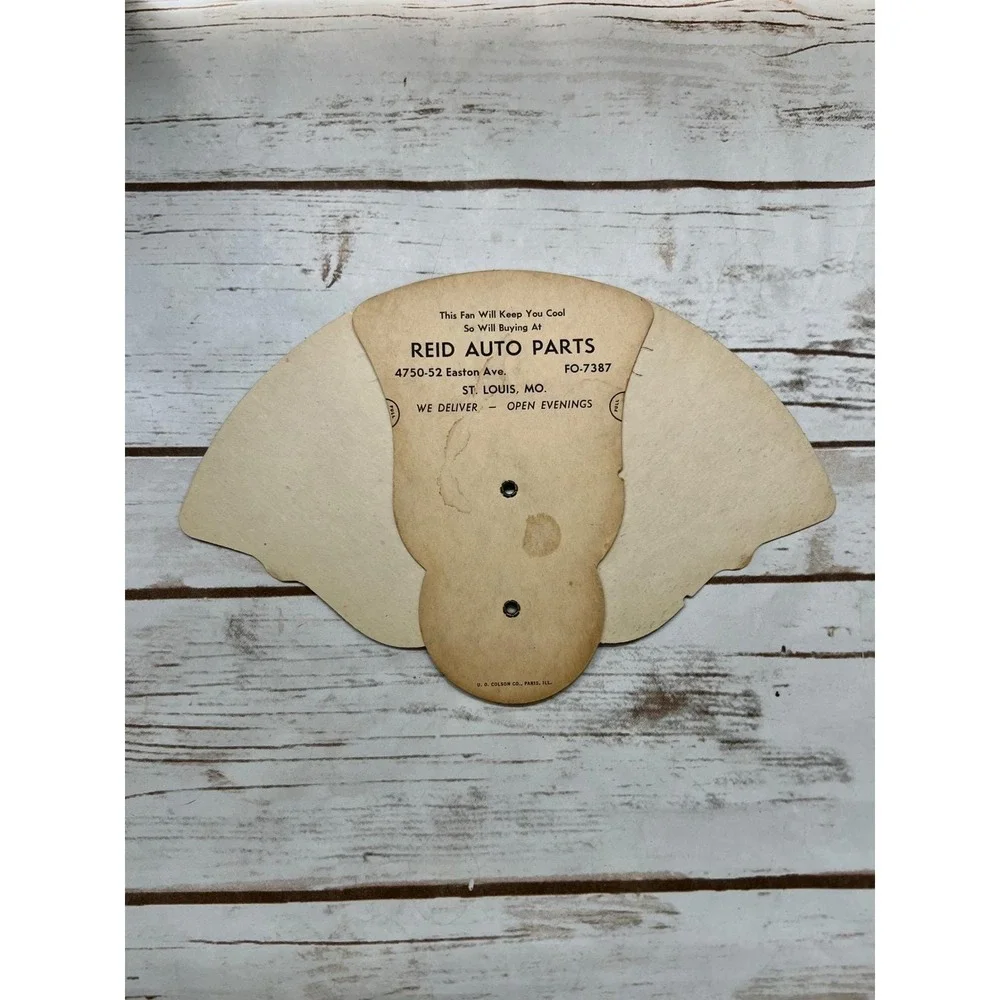 Vintage Collectible Ladies Expandable Cardboard Sermon on the Mount Folding Fan